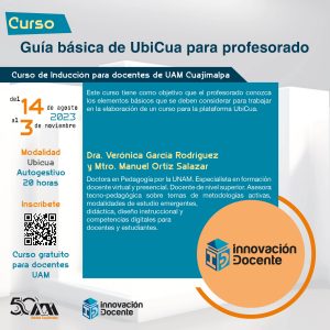 Curso de Inducción para docentes de UAM Cuajimalpa UbiCua para profesores