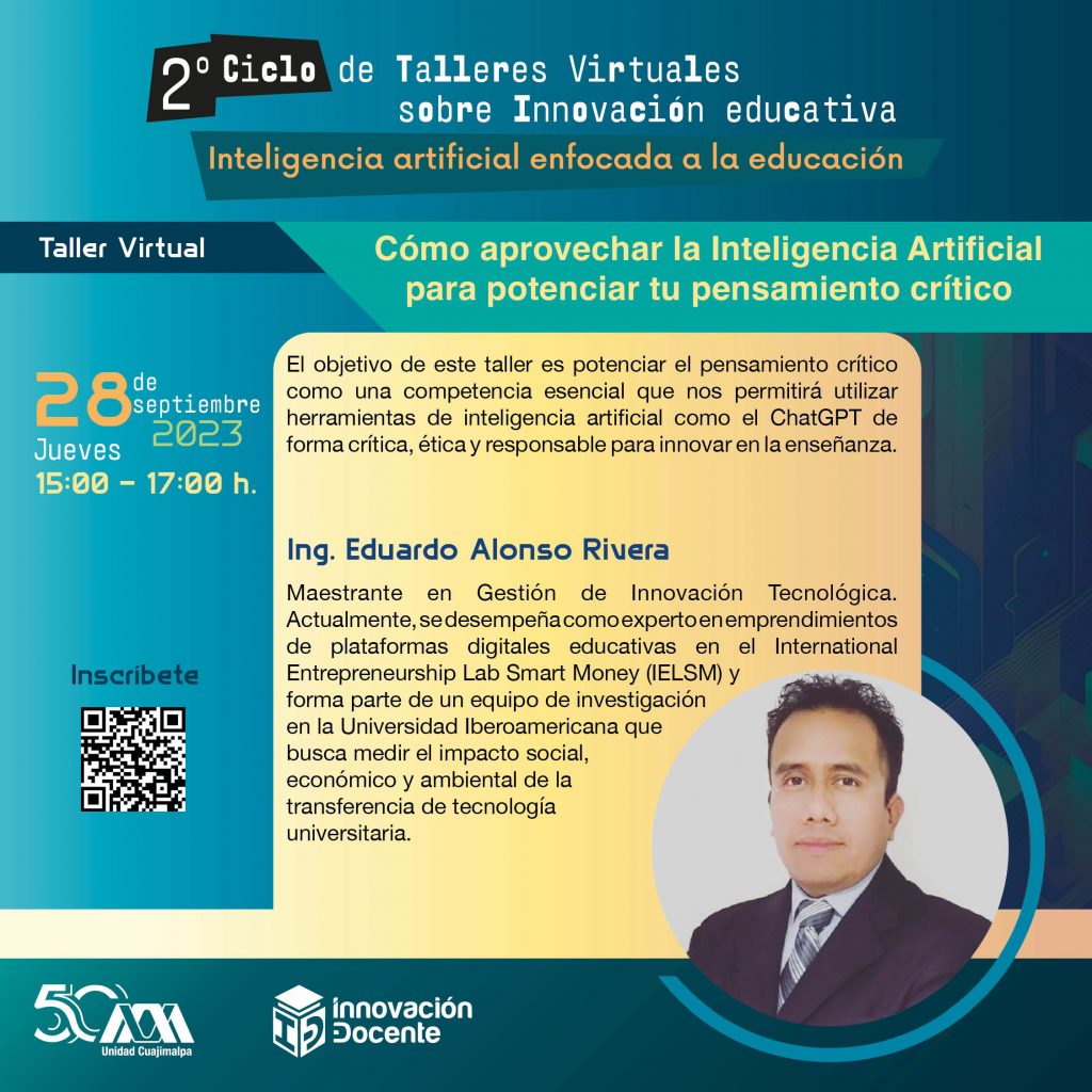 Taller Virtual: Cómo aprovechar la Inteligencia Artificial para potenciar tu pensamiento crítico